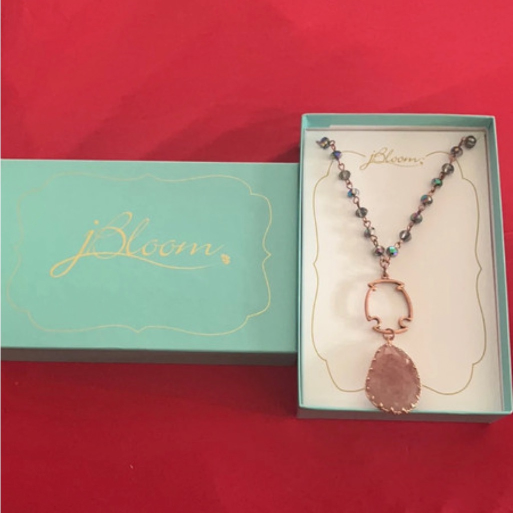 J Bloom Crystal Stone Long Necklace